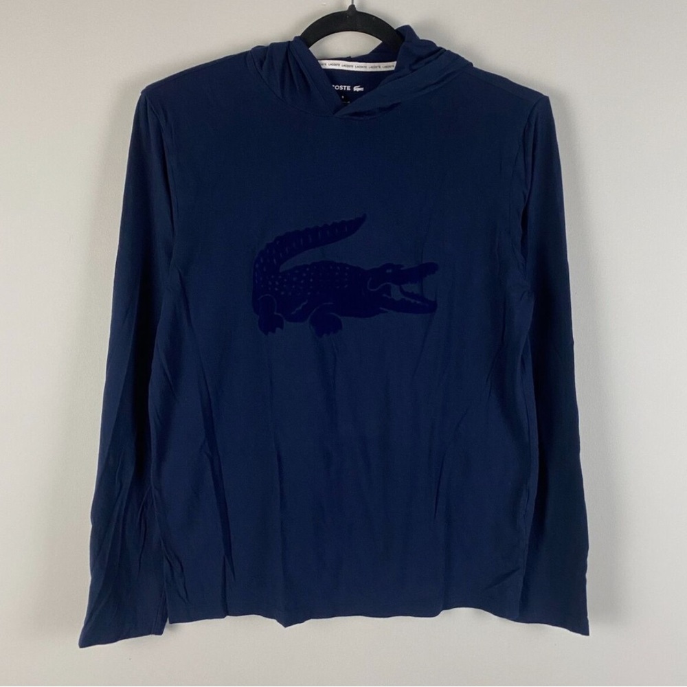 New 🔥 Lacoste Hoodie Mens Medium Sleepwear Embossed Croc Logo